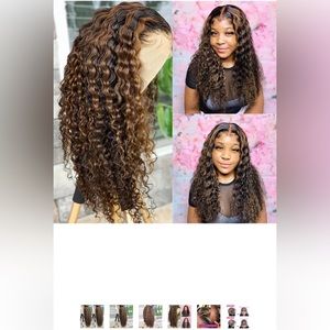 180% density human hair 13x6 lace front 24in
highlight ombré T4/27 wig